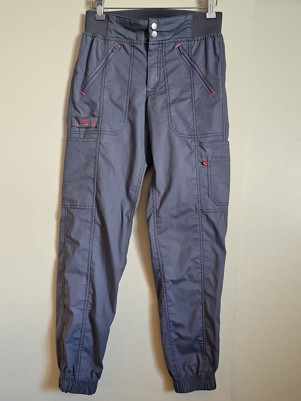WonderWink WonderFLEX Love Scrub Cargo Joggers Modern Fit In Gray Blue Size XS